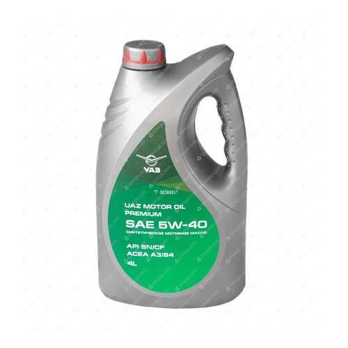 Масло Uaz Motor Oil Premium 5w-40 Нк.4л UAZ арт. 101004054002