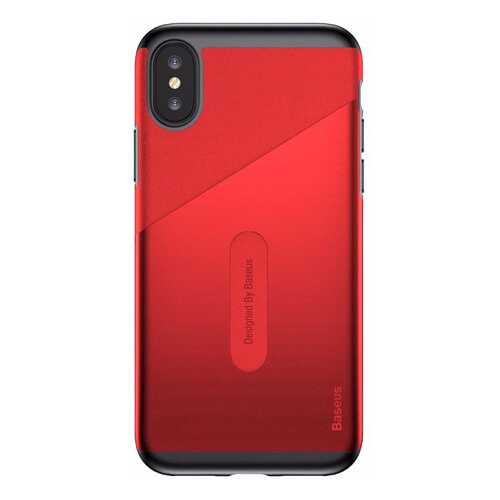 Чехол Baseus Card Pocket Case (WIAPIPHX-KA09) для Apple iPhone X (Red)