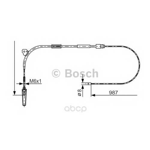Трос cтояночного тормоза Bosch 1987477960 правый