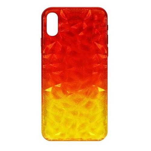 Чехол Crystal Krutoff для iPhone X/XS Yellow/Red