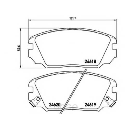 Тормозные колодки дисковые brembo P30031
