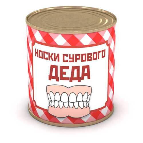 Подарочный набор носков мужских Арт-Консервы Суровый дед черных 41-44