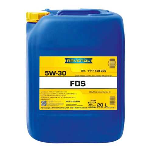 Моторное масло RAVENOL FDS SAE 5W-30 ( 20л) new