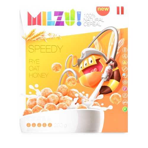 Готовый завтрак шарики злаковые с медом MILZU! 200 г, Латвия