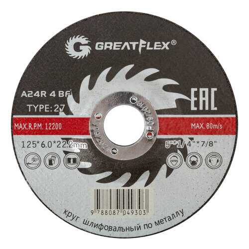Диск отрезной по металлу Greatflex T41-125 х 1,2 х 22.2 мм, класс Master