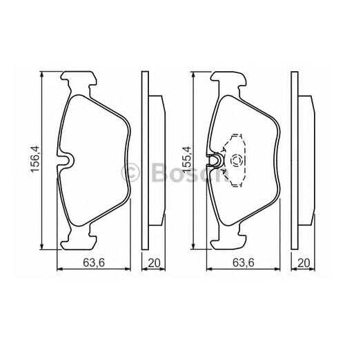 Комплект тормозных колодок Bosch 0986494007
