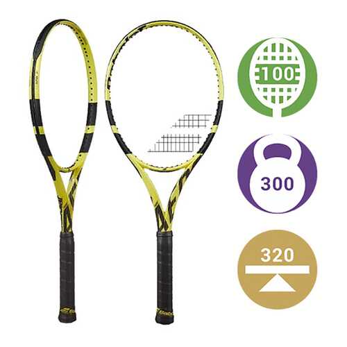 Ракетка для большого тенниса Babolat Pure Aero Plus 2019 DA69 черная/желтая