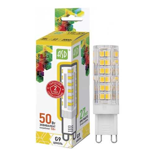 Лампочка ASD G9 220V 5W 400Lm 3000К LED-JCD-standard