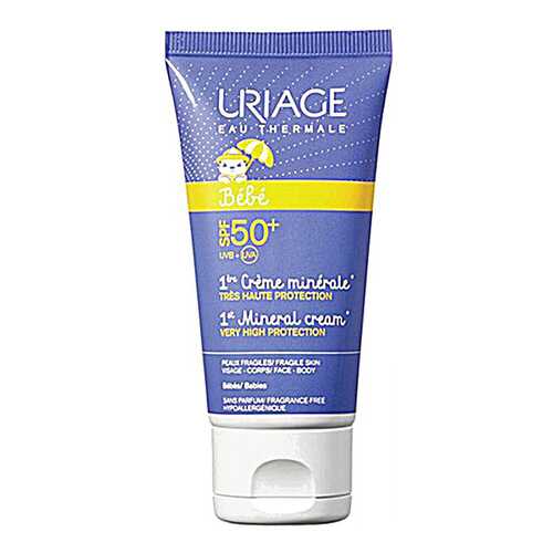 Солнцезащитное средство для детей Uriage Первый минеральный крем SPF50+, 50 мл