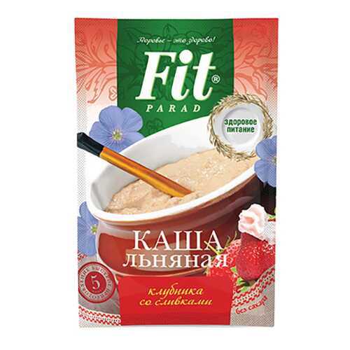 Каша льняная Fit Parad клубника со сливками