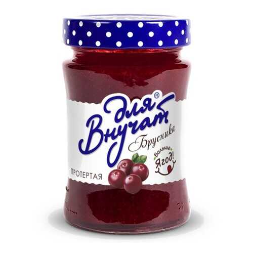 Брусника протёртая с сахаром Для Внучат, 320 гр