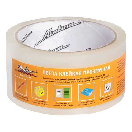 Лента клейкая прозрачная (скотч), 48 мм*50 м AIRLINE AAT-S-01