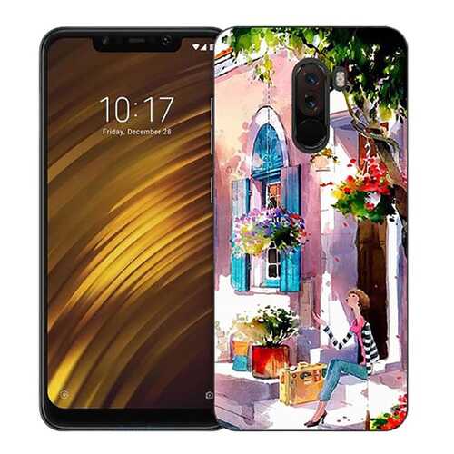 Чехол RE:PA для Xiaomi Pocophone F1 с принтом Девочка на цветущей улочке
