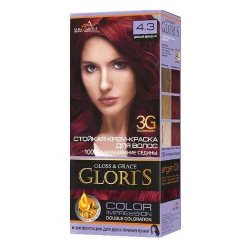 Стойкая крем-краска для волос Glori`s 4.3 дикая вишня