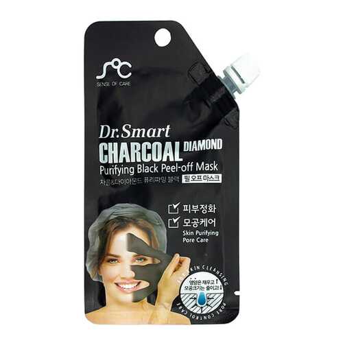 Маска для лица Dr.Smart Charcoal Diamond Purifying Black Peel-Off Mask 25 мл
