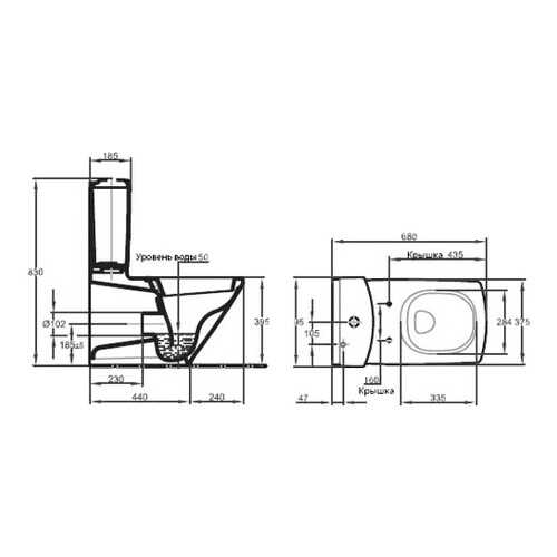 Унитаз-компакт Jacob Delafon Escale 19038W-00 белый