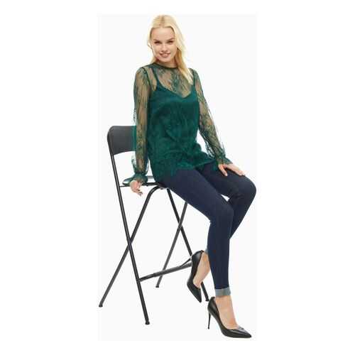 Блуза женская D&M by 1001DRESS DM01691EM зеленая XS