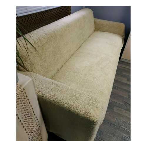 Чехол на трехместный диван плюшевый Venera Sofa soft, цвет: светло-бежевый