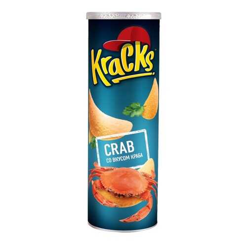Чипсы картофельные т.з. Кракс (Kracks) со вкусом краба 110г*24