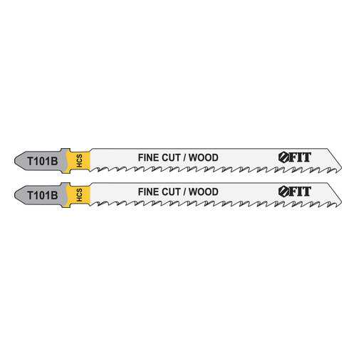 Пилки для лобзиков по дереву, 100/74/2,5 мм (T101B), 2 шт. FIT 40948
