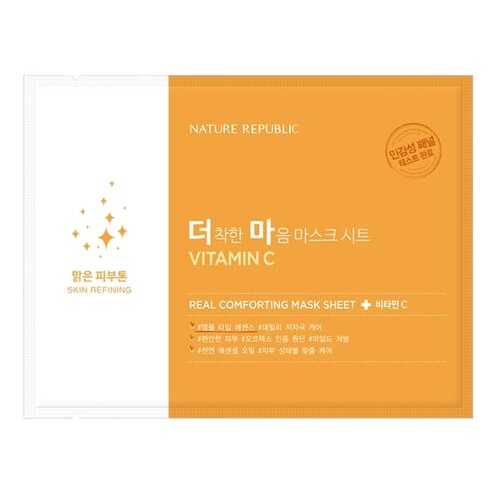 Маска тканевая для чувствительной кожи REAL COMFORTING MASK SHEET [VITAMIN C] 24гр