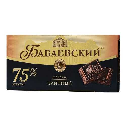 Шоколад Бабаевский элитный 75% 100 г