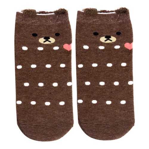 Носки женские Kawaii Factory Медведь коричневые 36-39