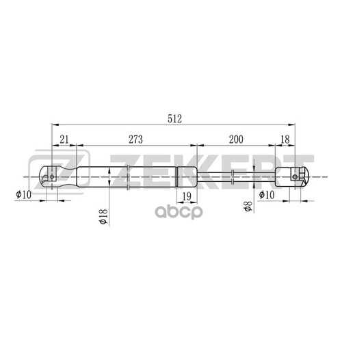Амортизатор Багажника/капота Zekkert GF1737