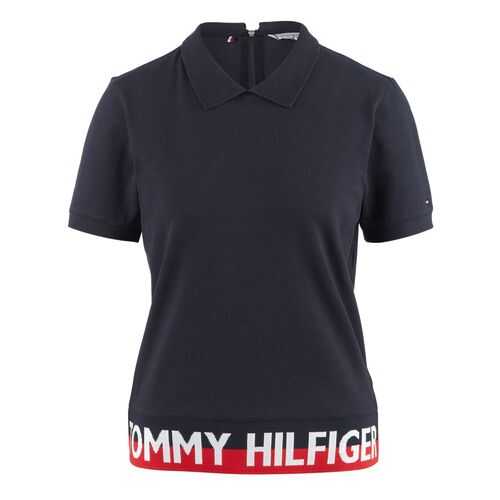 Поло женское Tommy Hilfiger WW0WW28005 синее XS