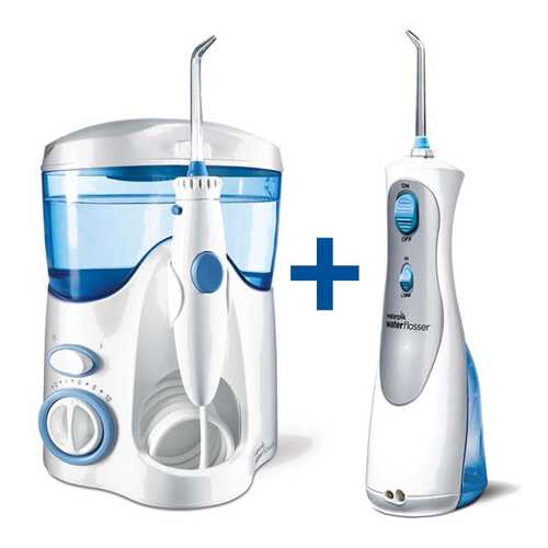 Ирригатор Waterpik WP-100 + Waterpik WP-450 White