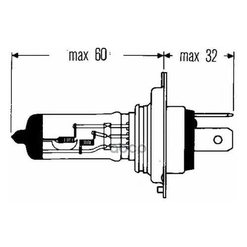 Лампа Накаливания H4 12v 60/55w (Блистер 1шт) HELLA 8GJ002525-136