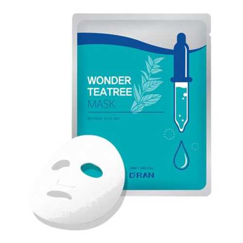 Чудо маска D'RAN Wonder Teatree Mask чайное дерево, 10 шт