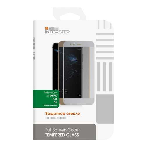 Защитное стекло InterStep для OPPO A3S/A5 Black