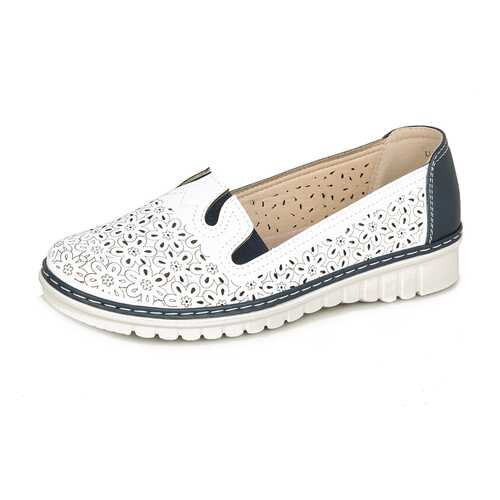Мокасины женские T.Taccardi LL20SS-08 белые/синие 41 RU