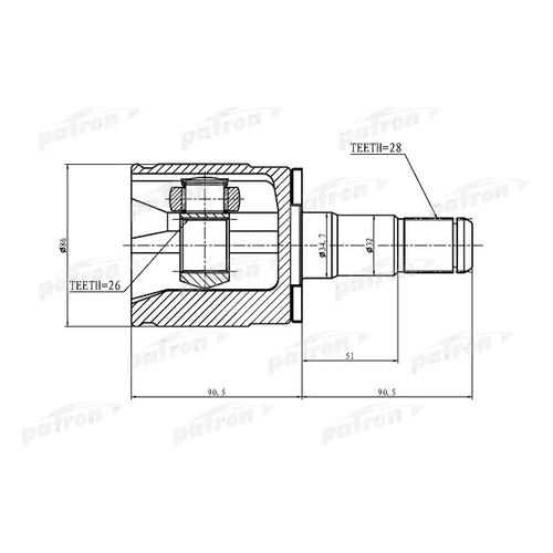 Шрус PATRON PCV1402