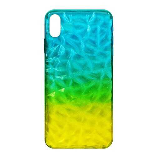 Чехол Crystal Krutoff для iPhone XS Max Yellow/Blue