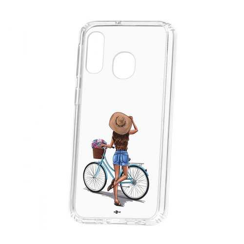 Чехол Kruche Samsung Galaxy A40 2019 Print Велосипедная прогулка