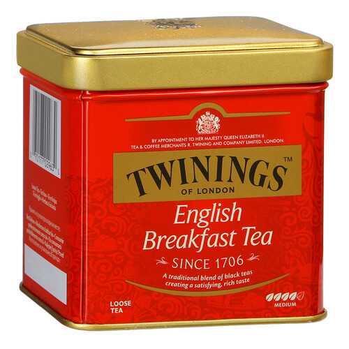 Чай черный Twinings английский для завтрака байховый 100 г