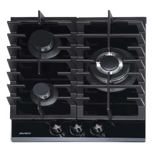 Встраиваемая варочная панель газовая AVEX HM 4534 B Black