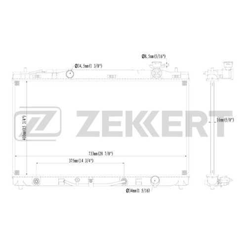 Радиатор охлаждения двигателя ZEKKERT MK-1203
