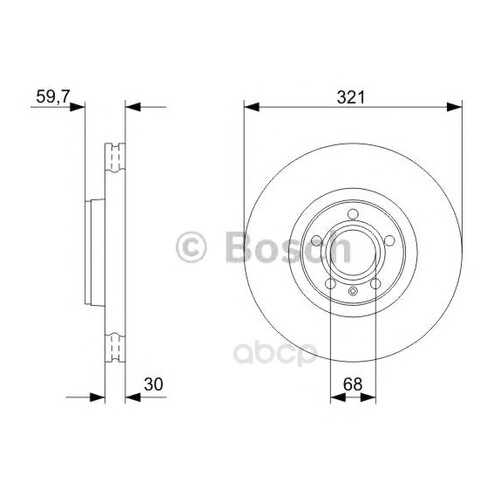Тормозной диск Bosch 0986479300 передний