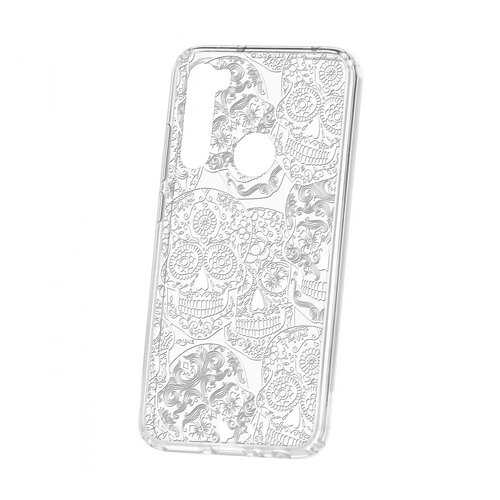 Чехол Kruche Xiaomi Redmi Note 8 Print Skull White