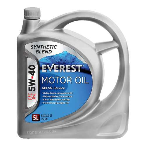 Моторное масло Everest Synthetic Blend 5W-40 5л