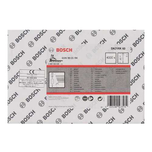Гвозди для электростеплера Bosch GSN 90-21 RK, SN21RK 60 2608200028