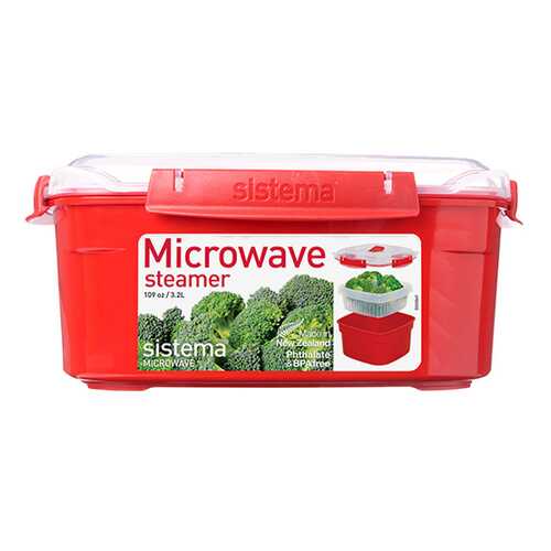 Контейнер Sistema Large Microwave Steamer 3.2л красный (1103)