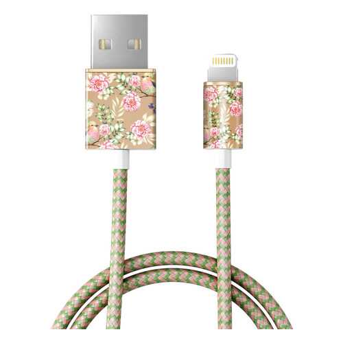 Кабель iDeal Fashion Cable Lightning 1м Champagne Birds (IDFCL-65)