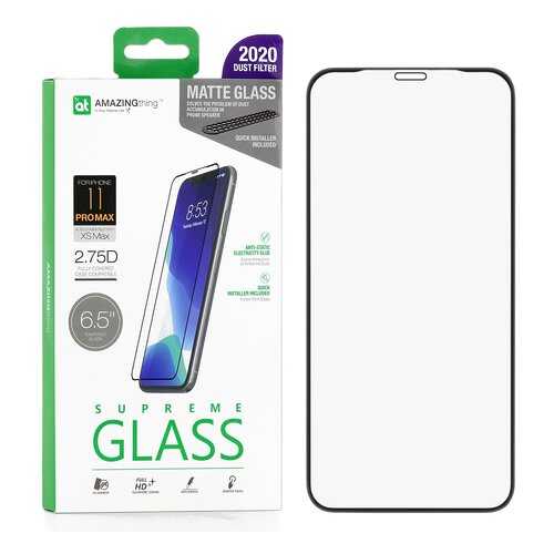 Защитное стекло AMAZINGthing Full Glue Anti-Glare Black 0.33mm для Apple iPhone XS Max