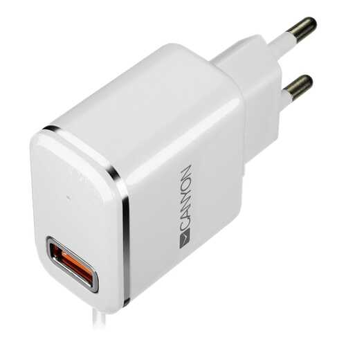 Сетевое зарядное устройство Canyon 1 USB/Lightning 2,1A White