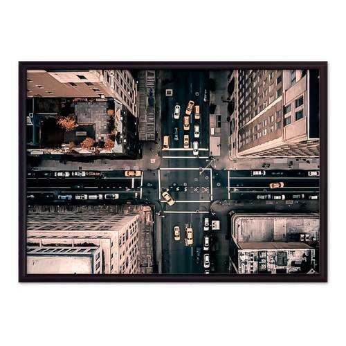 Постер в рамке Манхэттен с высоты 21х30 см