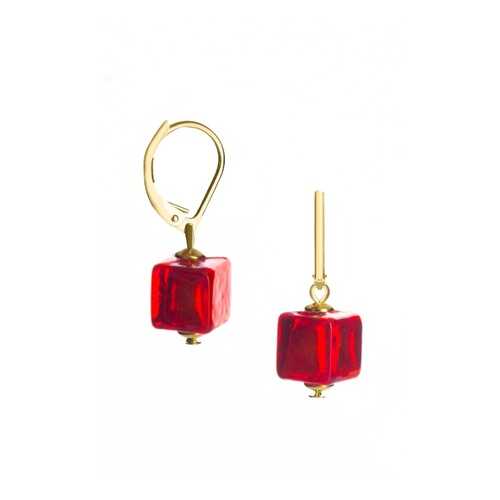 Серьги Perla Piccolo Cubo 09030266 красные
